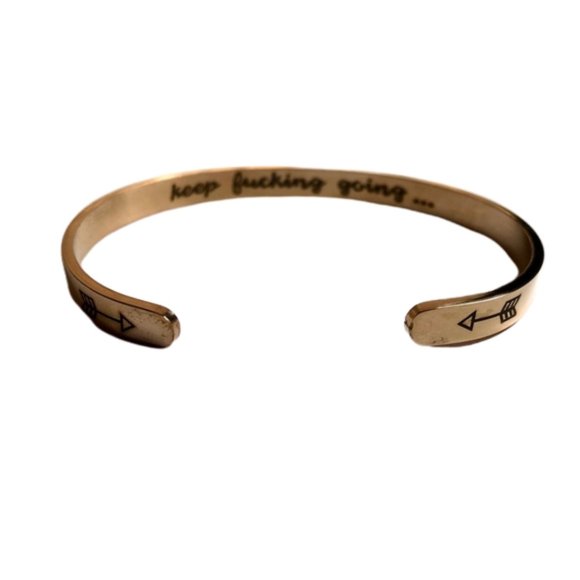 Boho Keep F***ing Going Rose Motivational Bracelet - Picture 3 of 7